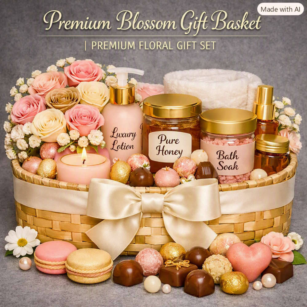 Premium Blossom Gift Basket