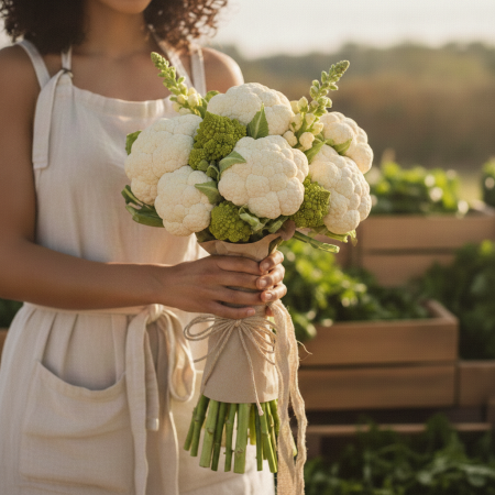 Cauliflower Flower Bouquet - Unique Home Decor