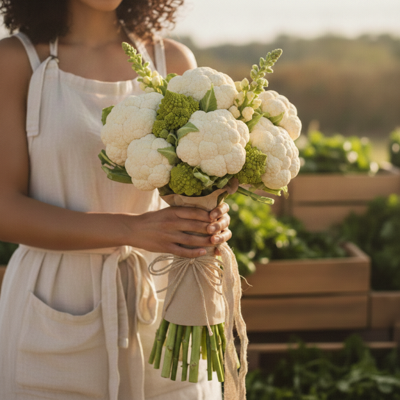 Cauliflower Flower Bouquet - Unique Home Decor
