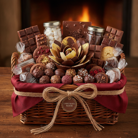 Chocolate Bloom Gift Basket | Luxury Home Treats