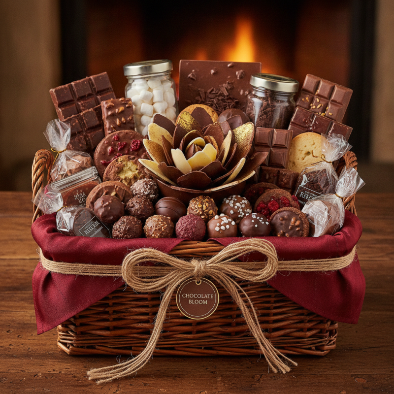 Chocolate Bloom Gift Basket | Luxury Home Treats