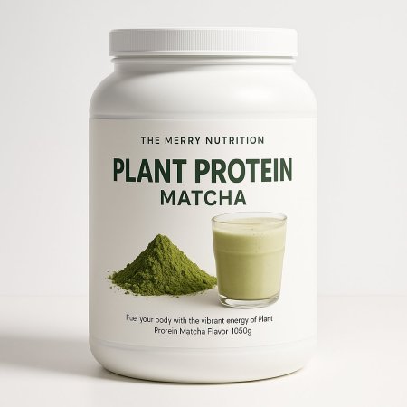 The Merry Nutrition Plant Protein Macha Flavor 1050 g. | Buy online