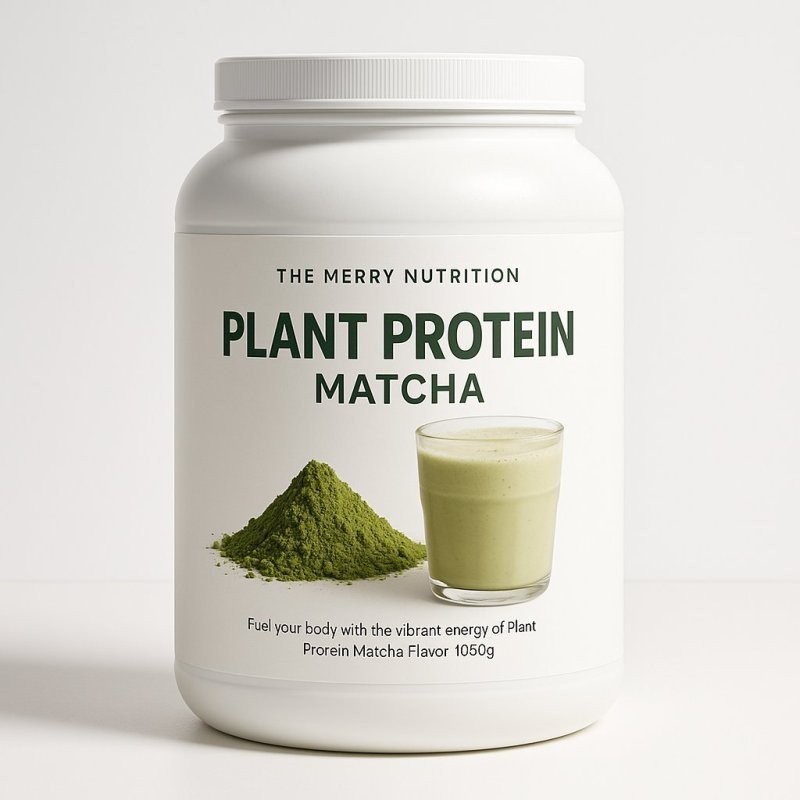 The Merry Nutrition Plant Protein Macha Flavor 1050 g. | Buy online