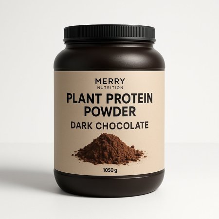 The Merry Nutrition Plant Protein Dark Chocolate Flavor 1050 g. | Buy 