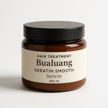 Bualuang Hair Treatment Keratin Smooth Sericin Protein 300 Ml.