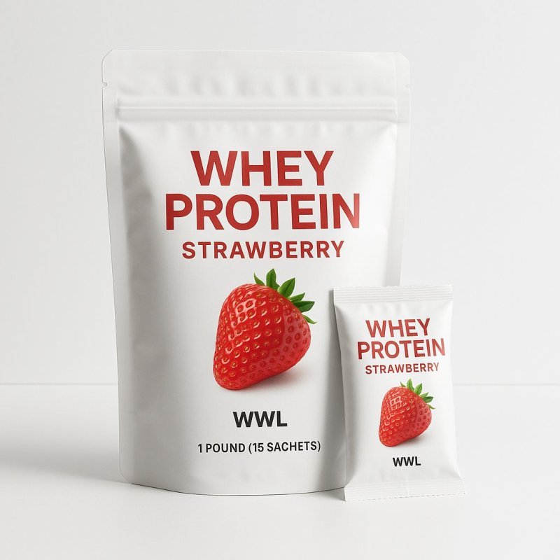 WWL Whey Protein Strawberry 1 Pound (15 Sachets) Lisäravinne