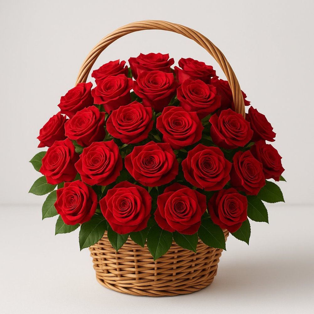 Rosekurv Blomsterarrangement | Elegant Gavekurv