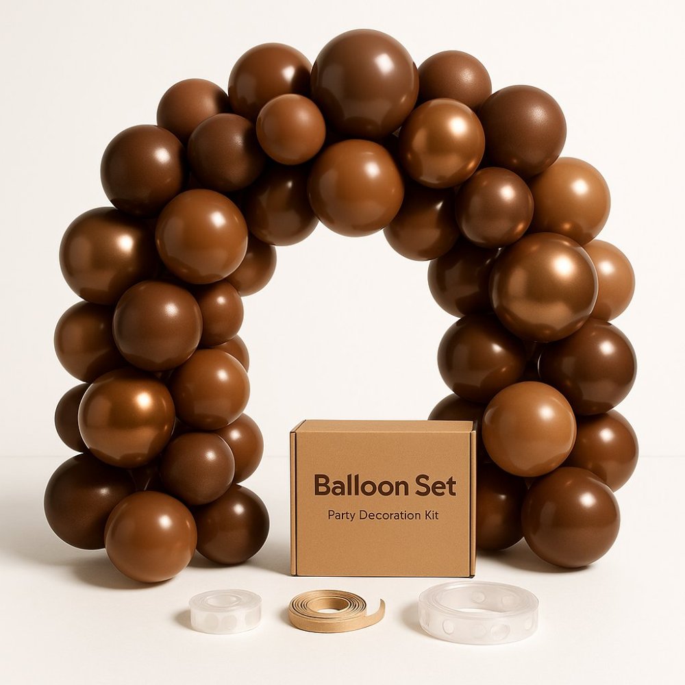 Sjokoladebrun Ballongsett | Festdekorasjonssett