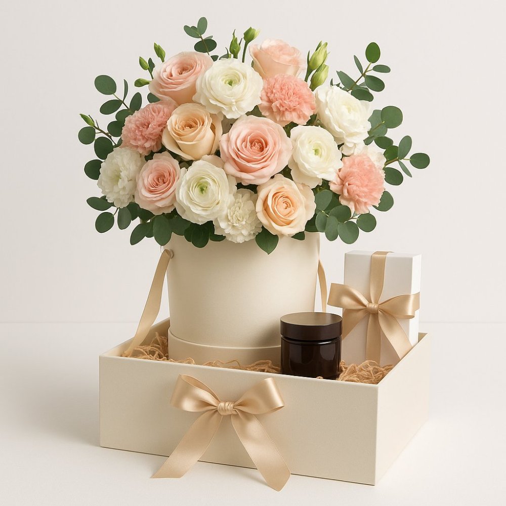 Luksuriøse Flower Gift Hampers | Blomsterarrangementsett
