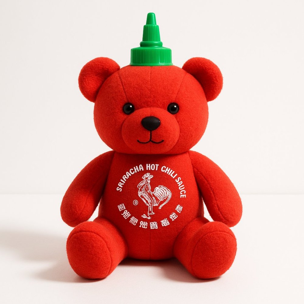 Teddy Bear Sriracha | Συλλεκτικό Βελούδινο Παιχνίδι Φιγούρα