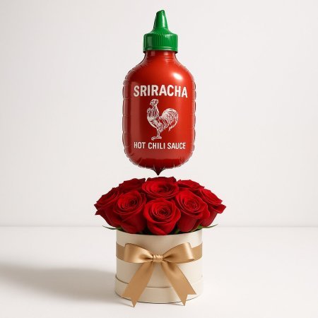 Balloon & Rose Set Sriracha Koristeellinen lahjapakkaus | Koriste