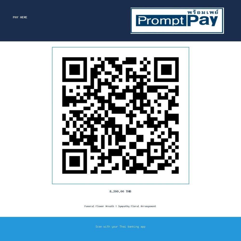 Pay Sympathy Flowers Wreath 01 - PromptPay 8,200.00 THB - GiftPattaya