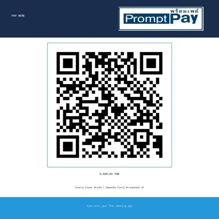 Pay Funeral Flower Wreath | Sympathy Floral Arrangement 22 - PromptPay 8,800.00 THB - GiftPattaya