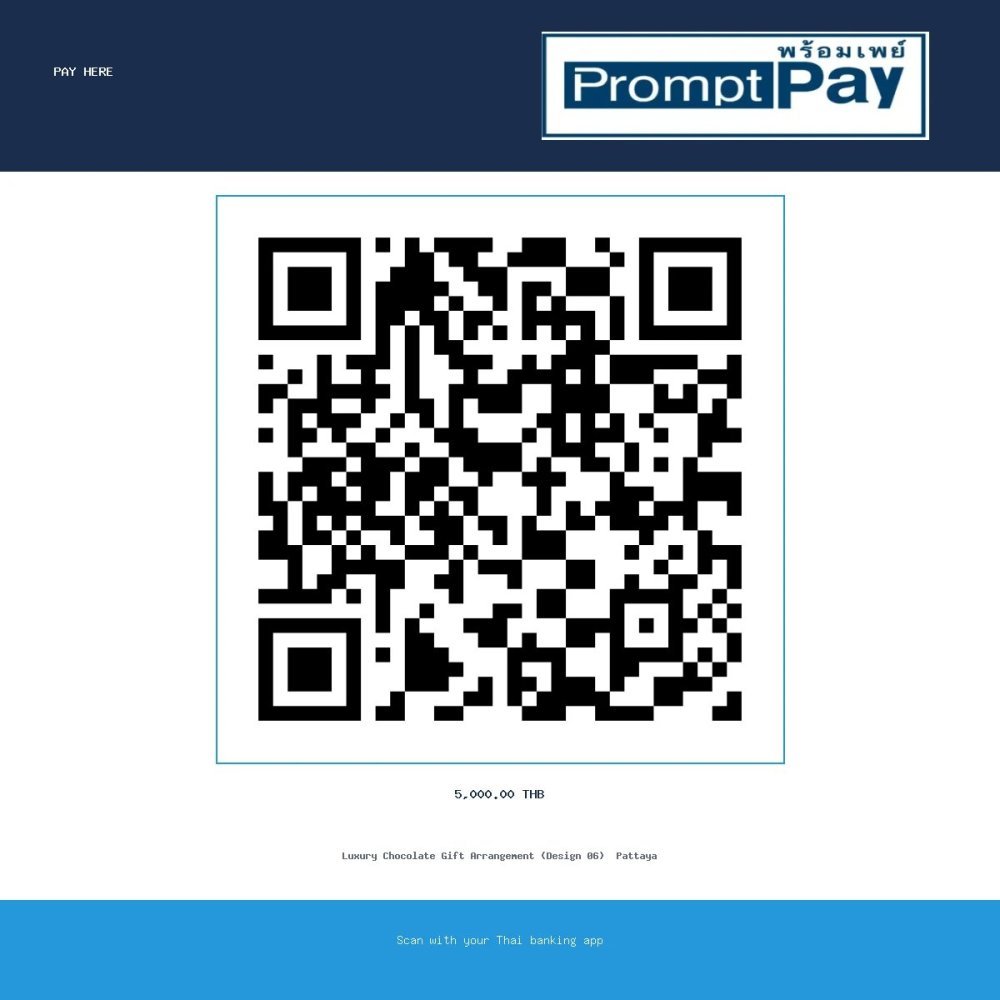 Pay Luxury Chocolate Gift Arrangement (Design 06) – Pattaya - PromptPay 5,000.00 THB - GiftPattaya