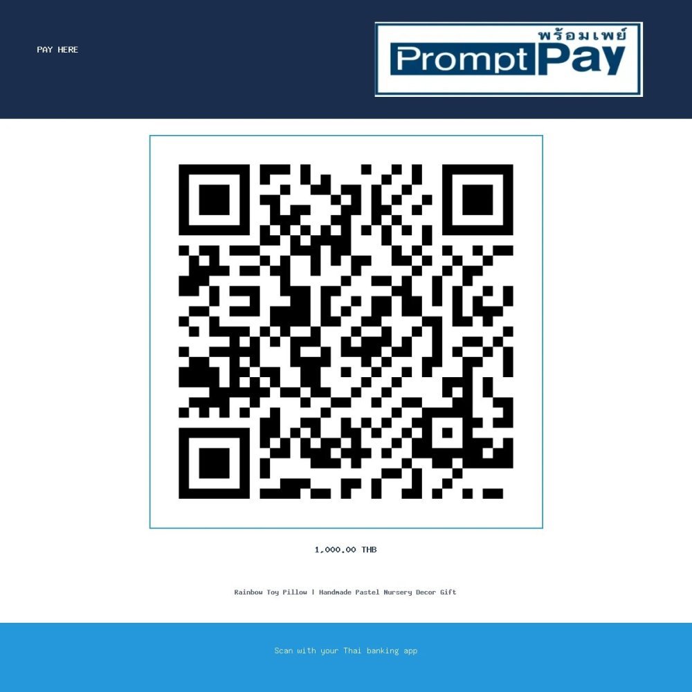 Pay Toy Pillow Rainbow - PromptPay 1,000.00 THB - GiftPattaya