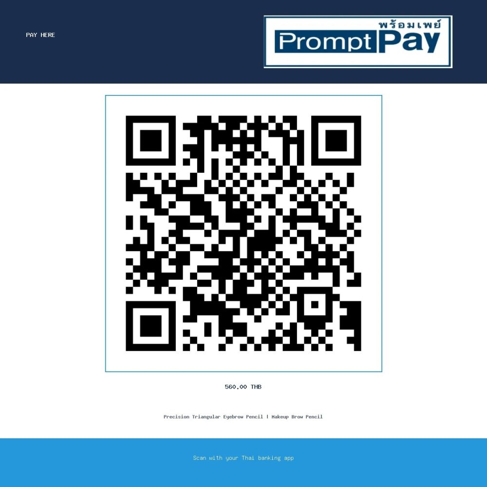 Pay ดินสอเขียนคิ้วทรงสามเหลี่ยม - PromptPay 560.00 THB - GiftPattaya