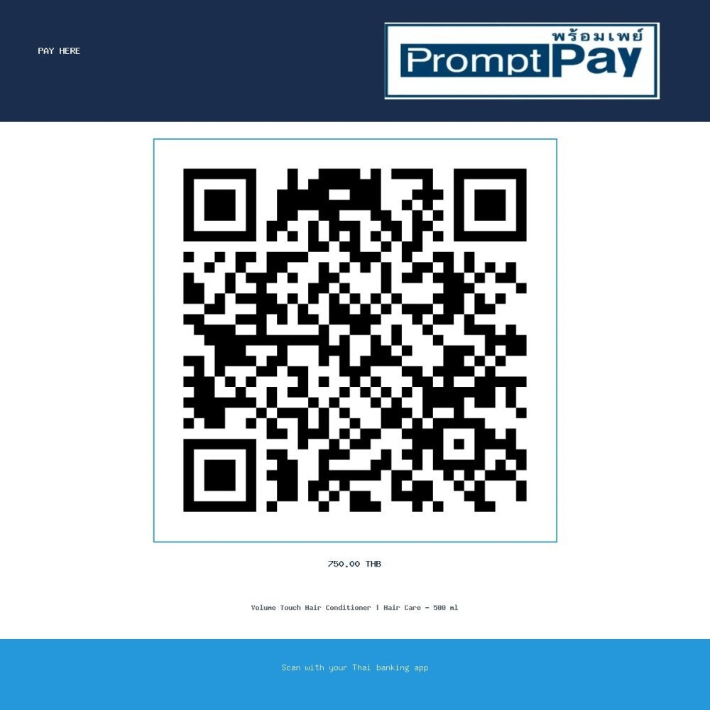 Pay VOLUME TOUCH CONDITIONER 500 ml. - PromptPay 750.00 THB - GiftPattaya