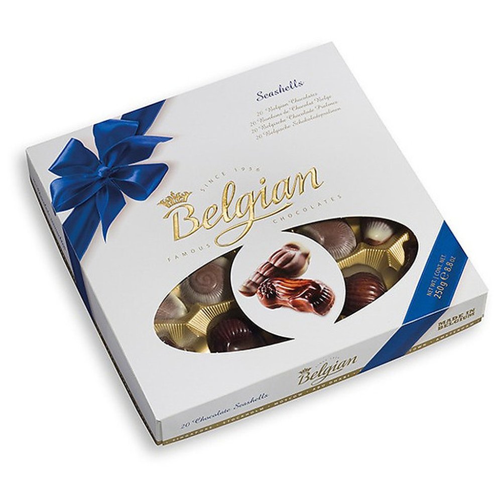 Belgian seashell chocolates gift box