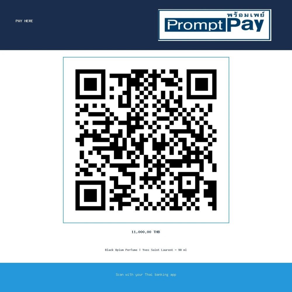 Pay BLACK OPIUM 90 ML - PromptPay 11,000.00 THB - GiftPattaya