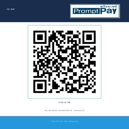 Pay JUIN (JUNE) REED SET - PromptPay 5,000.00 THB - GiftPattaya