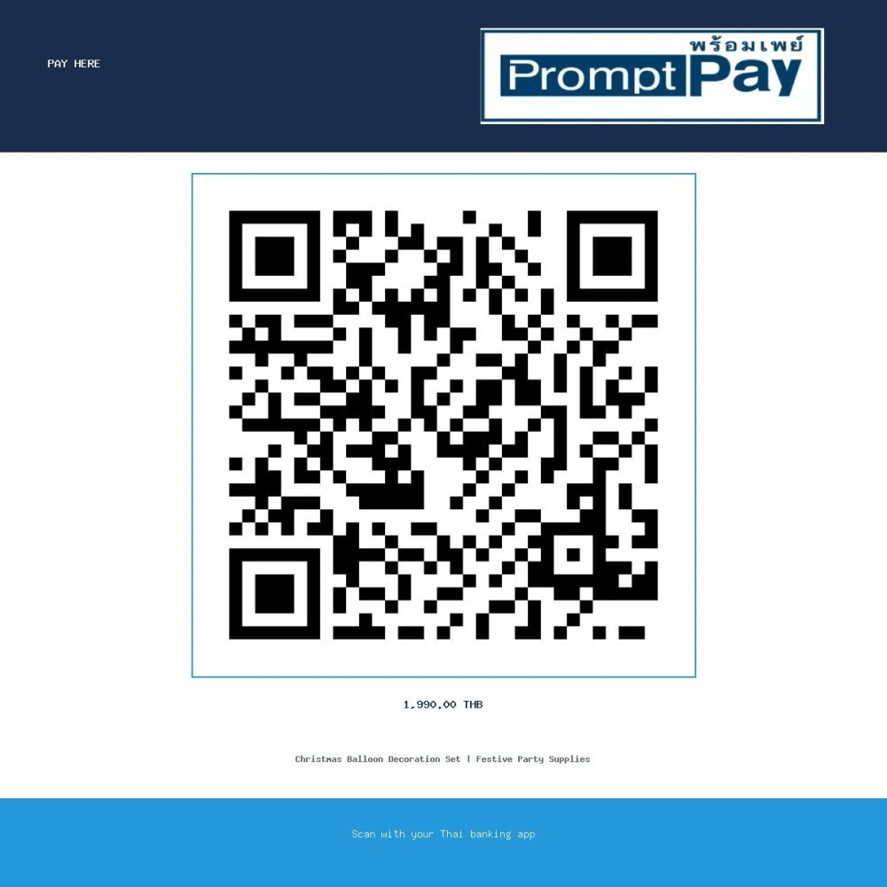 Pay ลูกโป่งคริสต์มาส - PromptPay 1,990.00 THB - GiftPattaya