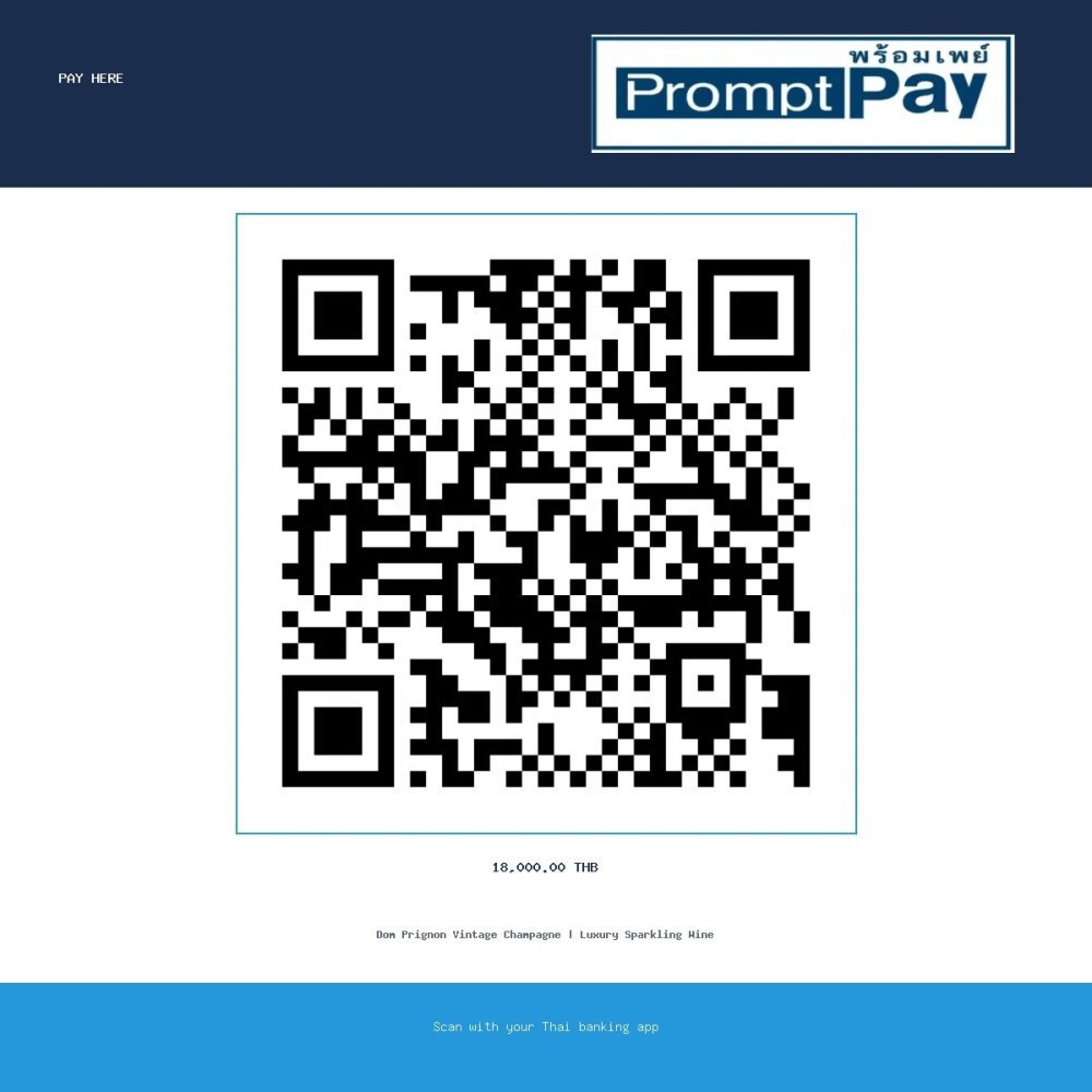 Pay ดอม เปริญง วินเทจ แชมเปญ - PromptPay 18,000.00 THB - GiftPattaya
