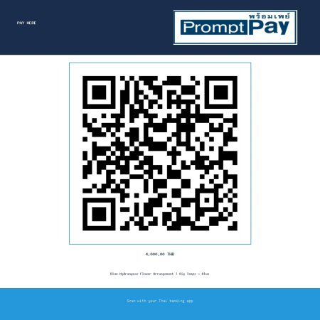 Pay Kopie van Kopie van blue hydrangeas big 9 stemps in vase - PromptPay 4,000.00 THB - GiftPattaya