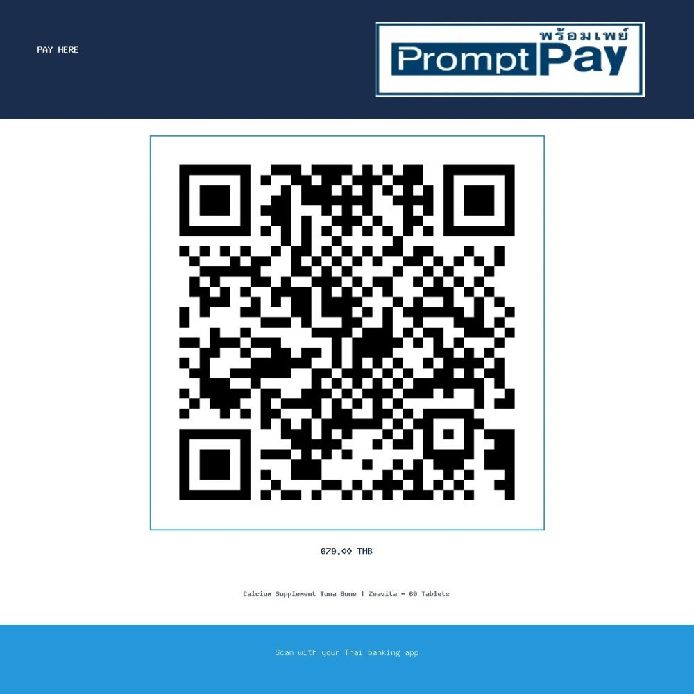 Pay Zeavita Tuna Bone Calcium+ 60 เม็ด - PromptPay 679.00 THB - GiftPattaya