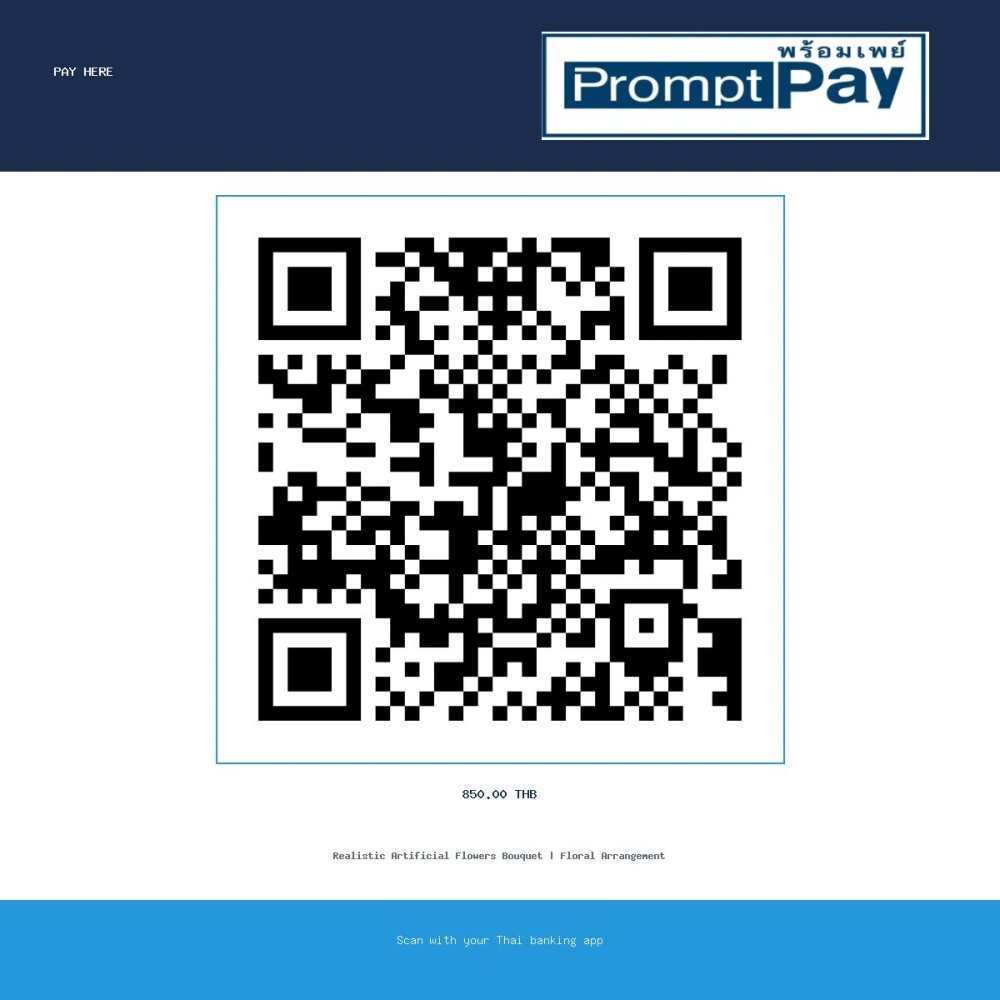 Pay Realistic Artificial Flowers Bouquet | Floral Arrangement - PromptPay 850.00 THB - GiftPattaya