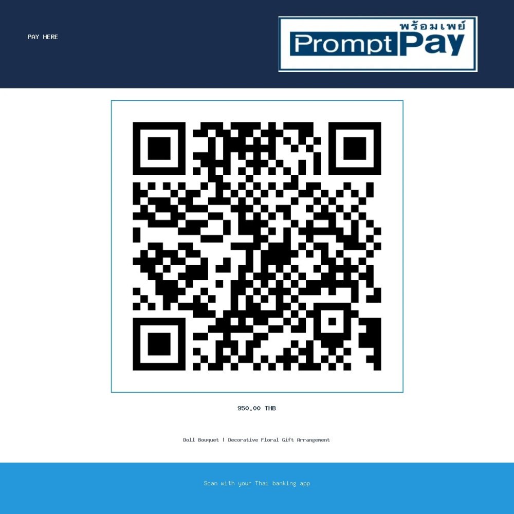 Pay Doll Bouquet | Decorative Floral Gift Arrangement - PromptPay 950.00 THB - GiftPattaya