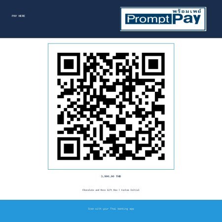 Pay ️ Yksilöllinen suklaa- ja ruusurasia nimikirjaimella - PromptPay 3,900.00 THB - GiftPattaya