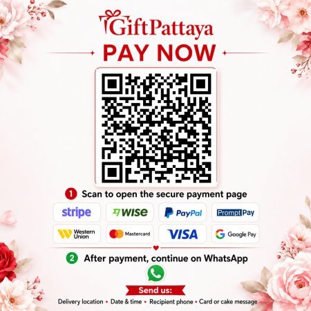 Pay Fruit Basket & Flower Bouquet Gift Set | Luxury Hamper securely online - GiftPattaya