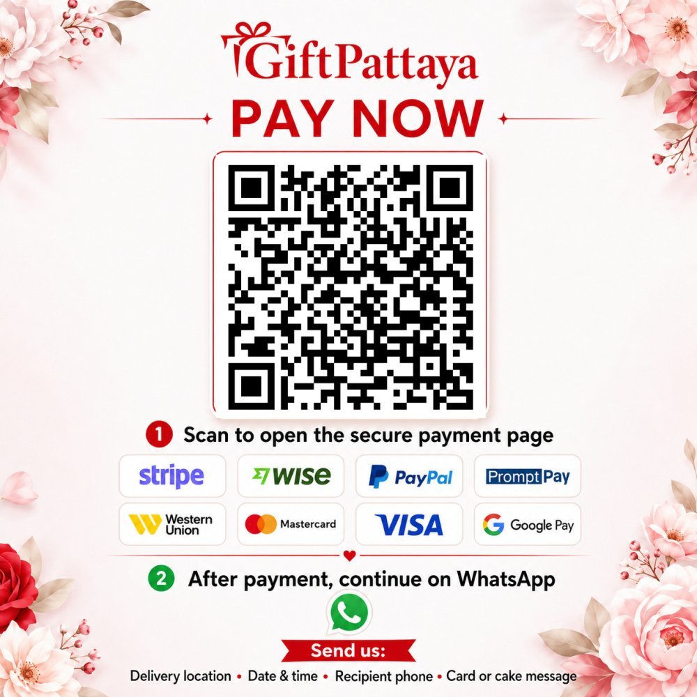 Pay Rose & Lily Flower Bouquet Gift Set | White Teddy Bear securely online - GiftPattaya