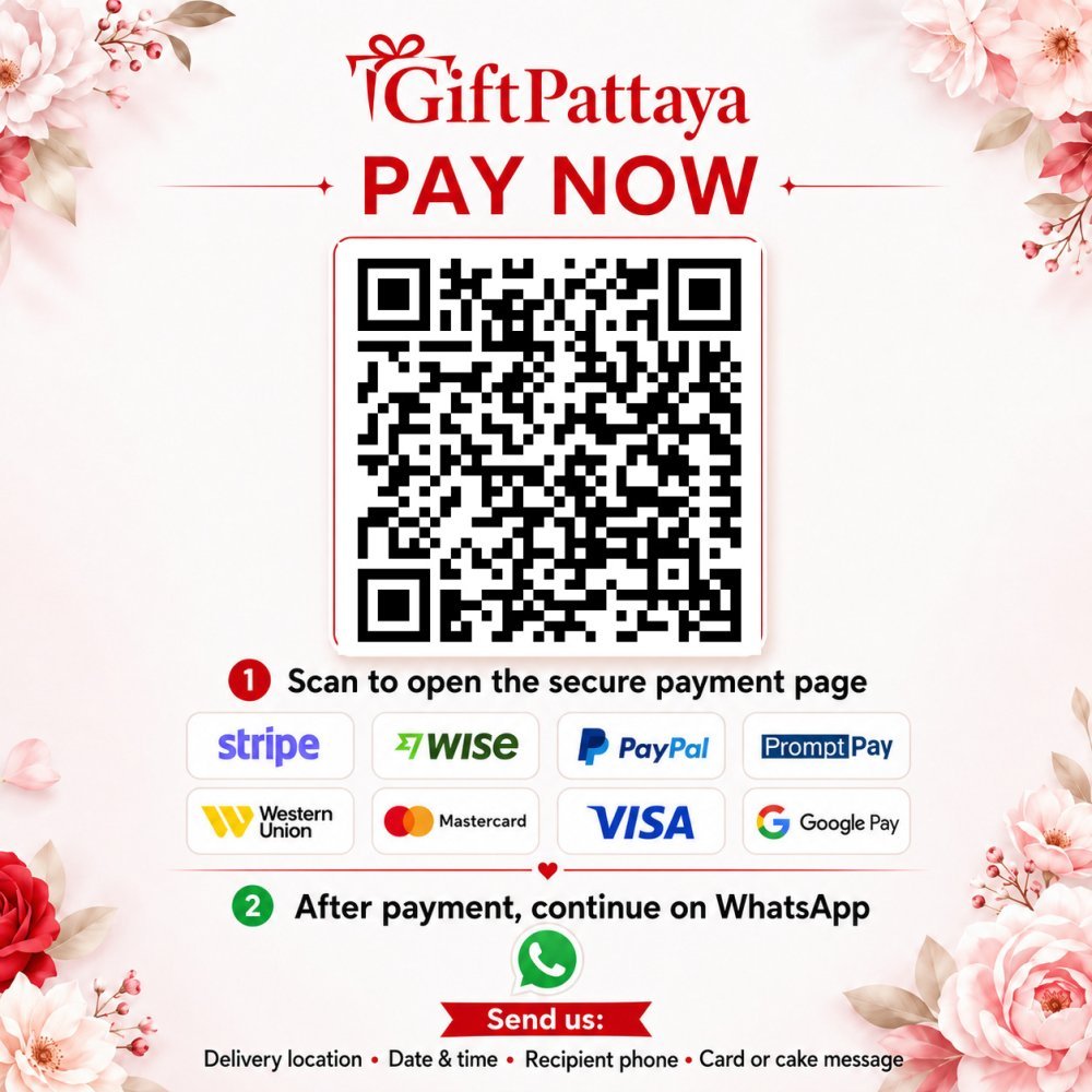 Pay Rose Flower and Chocolate Gift Box | Pattaya Delivery securely online - GiftPattaya