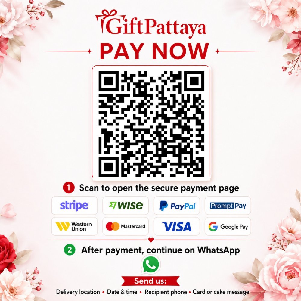 Pay Red Roses Bouquet Box | 6 Stem Flower Delivery Pattaya securely online - GiftPattaya