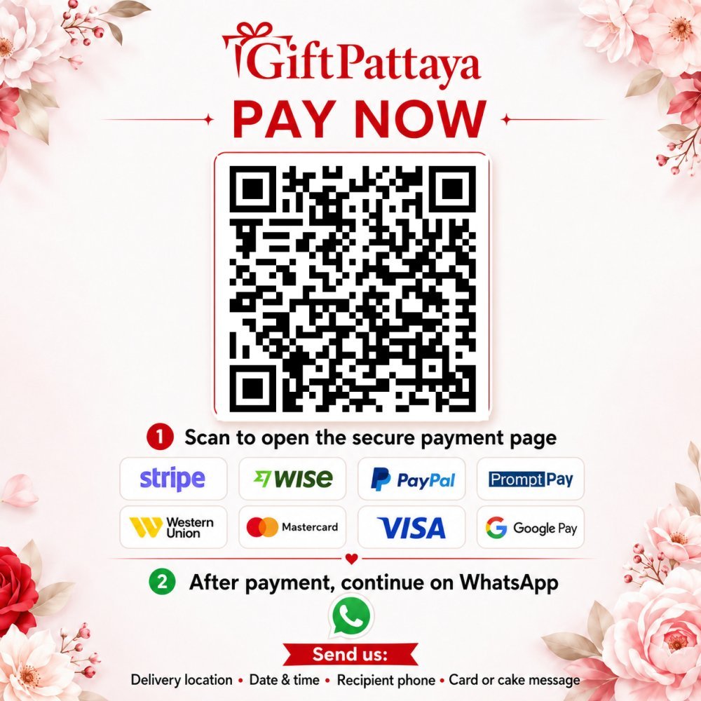 Pay Fruit Basket, Flower & Teddy Bear Gift Set | Pattaya Bundle securely online - GiftPattaya