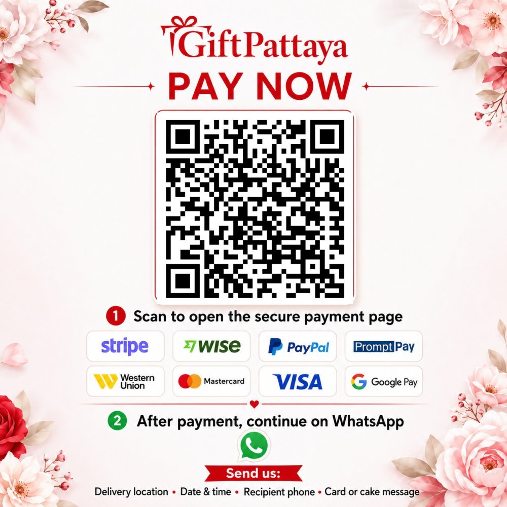 Pay Mixed Rose Bouquet | Pink and Red Flower Arrangement securely online - GiftPattaya