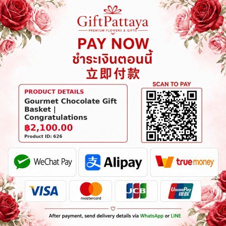 Pay Gourmet Chocolate Gift Basket | Congratulations Hamper Set with Pay.sn - GiftPattaya