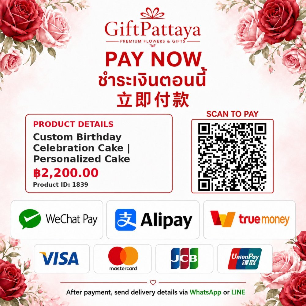 Pay Custom Birthday Celebration Cake | Personalized Cake Pattaya with Pay.sn - GiftPattaya