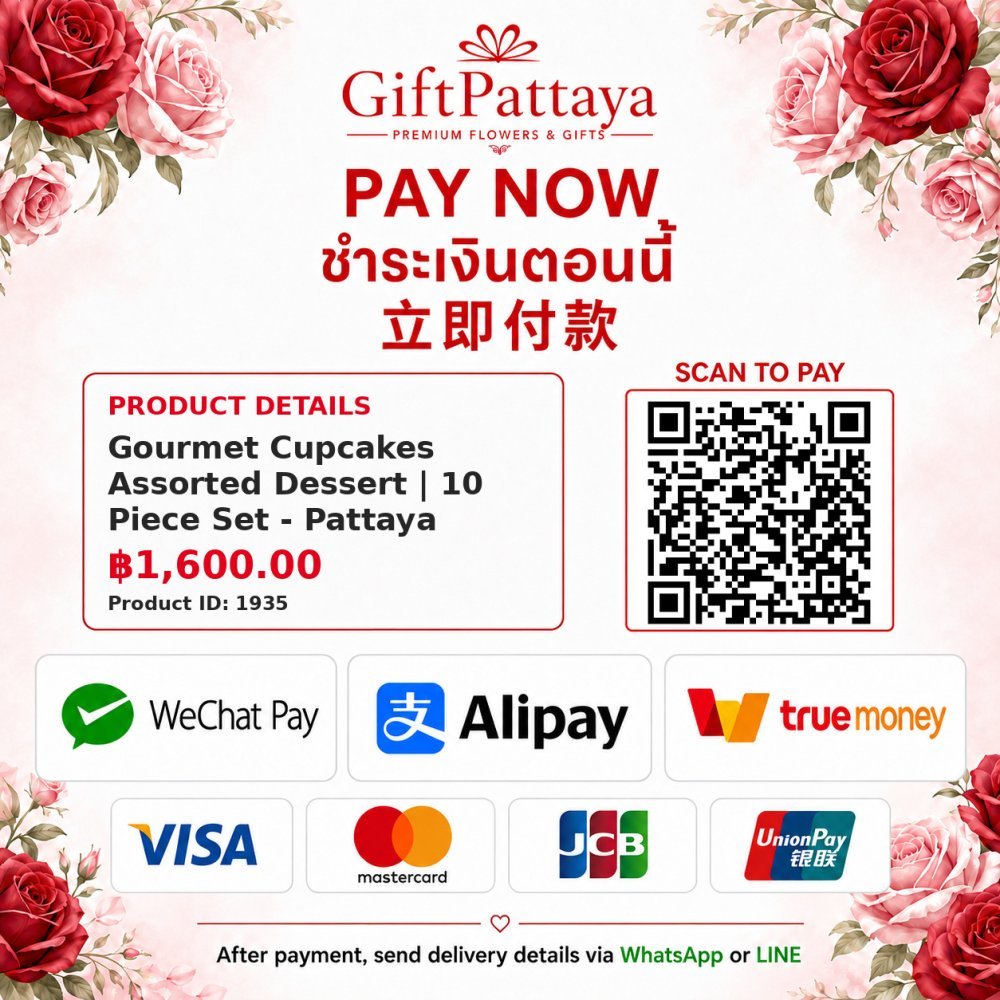 Pay Gourmet Cupcakes Assorted Dessert | 10 Piece Set - Pattaya with Pay.sn - GiftPattaya