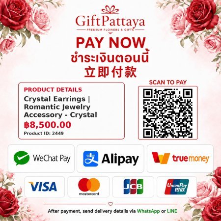 Pay Crystal Earrings | Romantic Jewelry Accessory - Crystal with Pay.sn - GiftPattaya