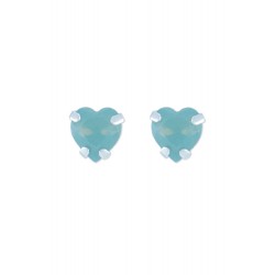Milky Green Heart earrings