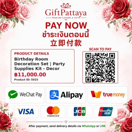 Pay Birthday Room Decoration Set | Party Supplies Kit - Decor with Pay.sn - GiftPattaya