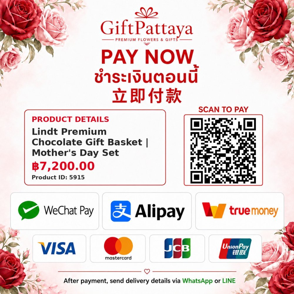 Pay Lindt Premium Chocolate Gift Basket | Mother's Day Set with Pay.sn - GiftPattaya