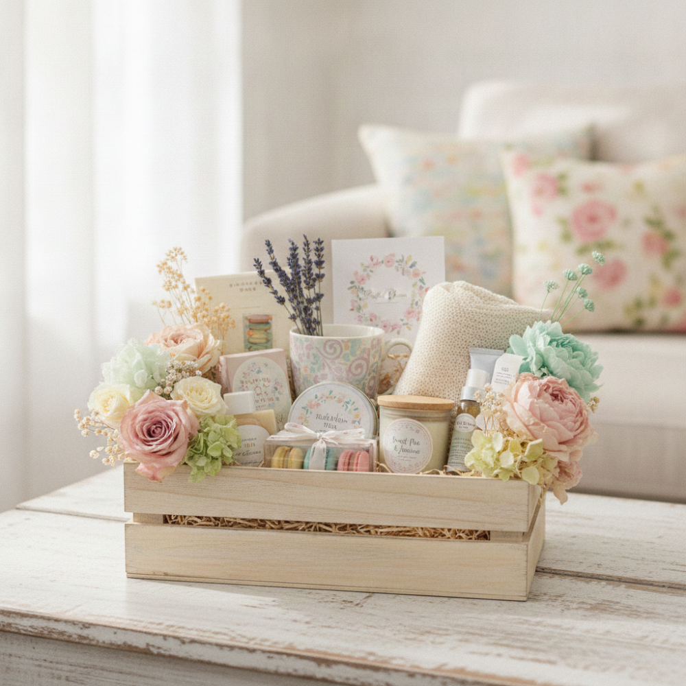 Pastel Bloom Gift Crate