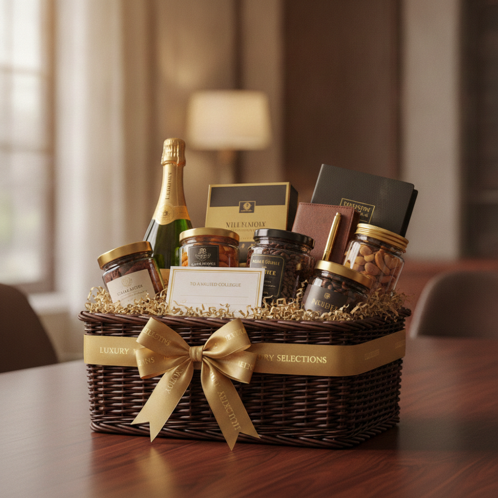 Corporate Gold Ribbon Hamper