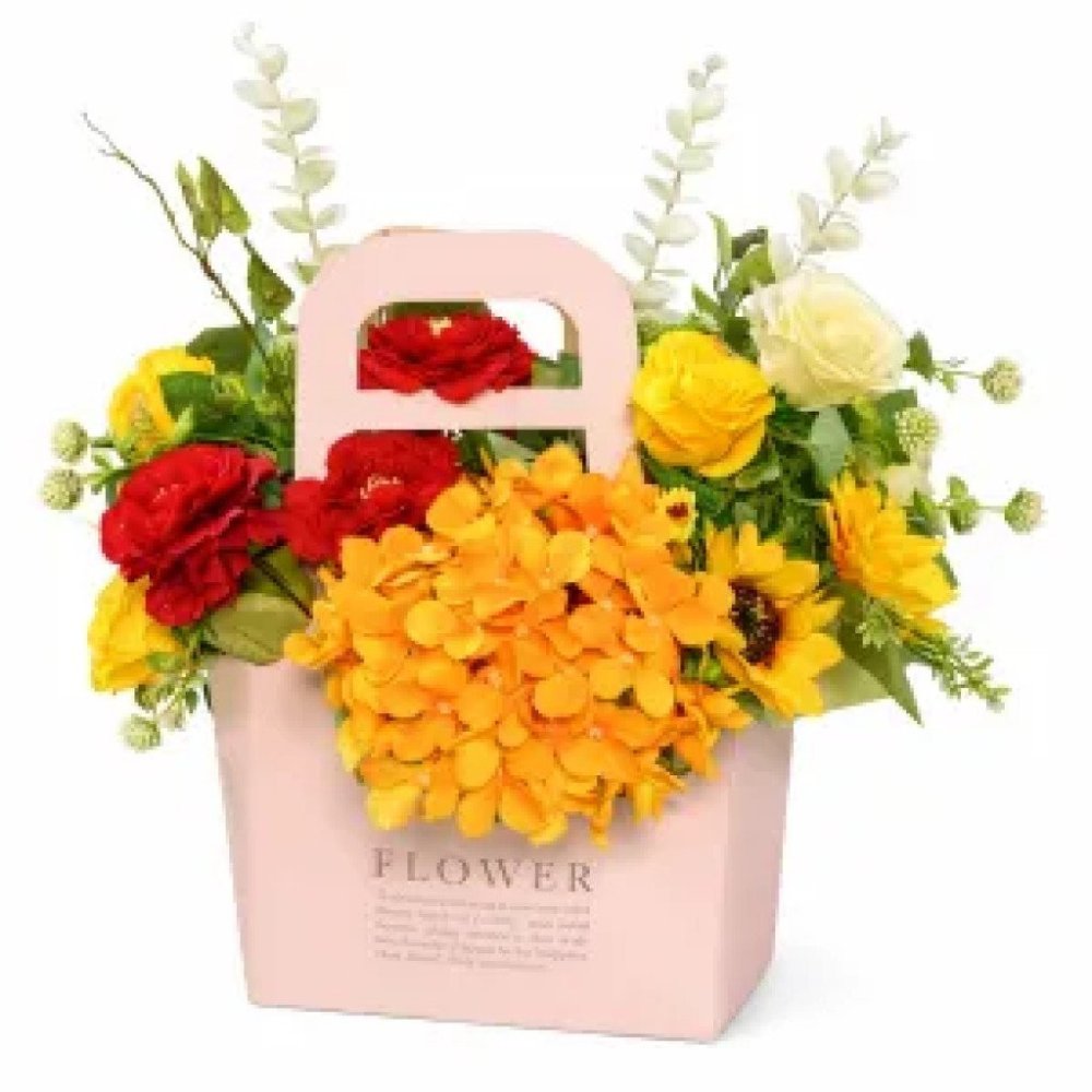 No. 41 | Flower Basket – กระเช้าดอกไม้ประดิษฐ์ในกระดาษ