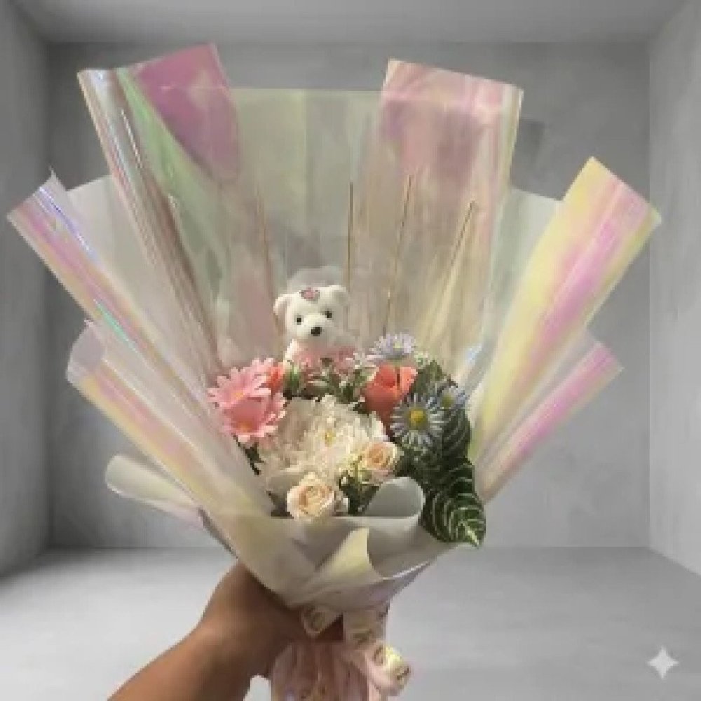 No. 44 | Money Bouquet 20 Stems – ช่อใส่เงิน 20 ก้าน พร้อมดอกไม้ประดิษฐ์