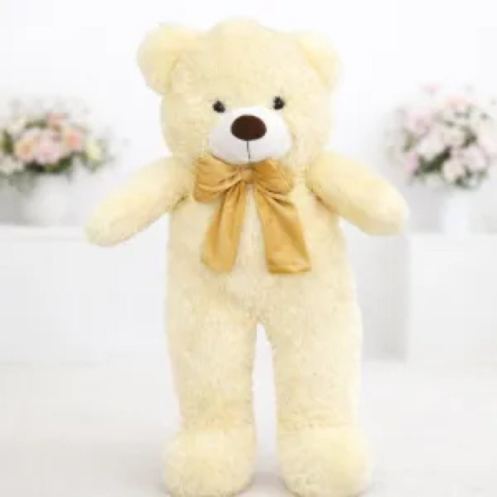 No. 56 | Cream White Teddy Bear 100 cm – ตุ๊กตาหมีสีขาวครีม 100 ซม.