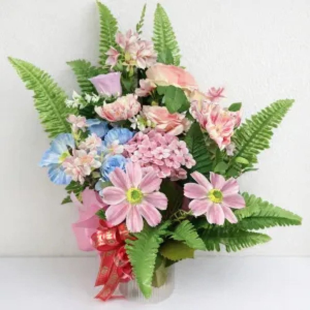 57 artificial flowers in vase แจกันดอกไม้ประดิษฐ์